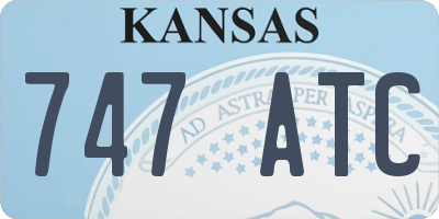 KS license plate 747ATC