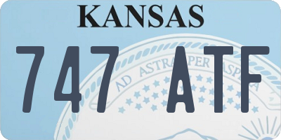 KS license plate 747ATF