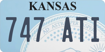 KS license plate 747ATI