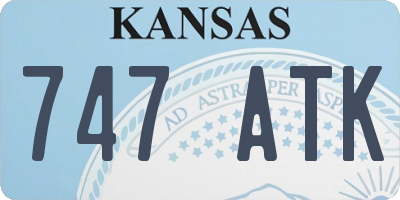 KS license plate 747ATK
