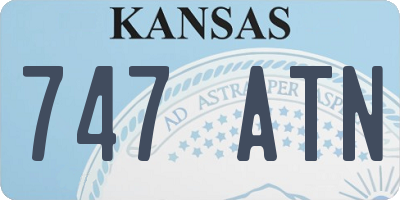 KS license plate 747ATN