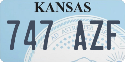 KS license plate 747AZF