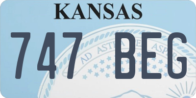 KS license plate 747BEG