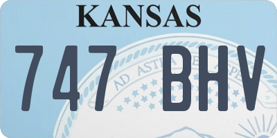 KS license plate 747BHV
