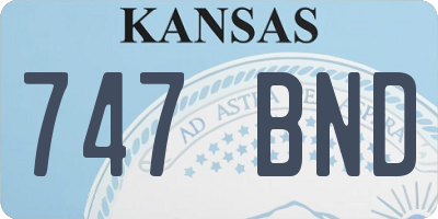 KS license plate 747BND