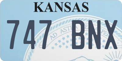 KS license plate 747BNX