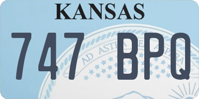KS license plate 747BPQ
