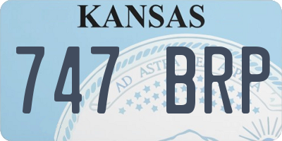 KS license plate 747BRP
