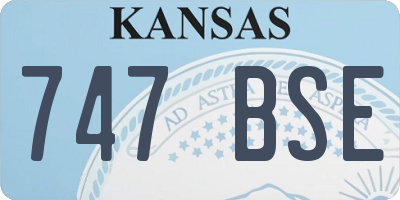 KS license plate 747BSE