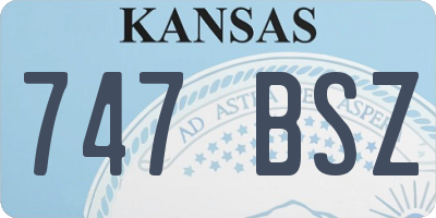 KS license plate 747BSZ