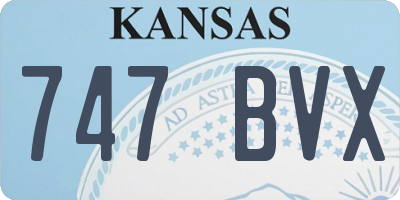 KS license plate 747BVX