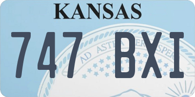 KS license plate 747BXI