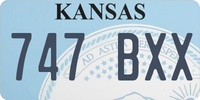 KS license plate 747BXX