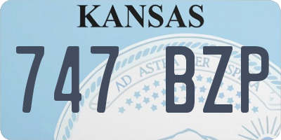 KS license plate 747BZP