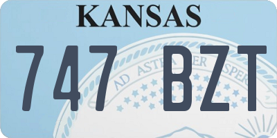 KS license plate 747BZT