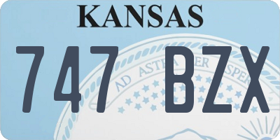 KS license plate 747BZX