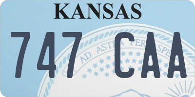 KS license plate 747CAA