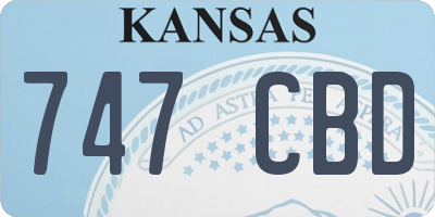 KS license plate 747CBD