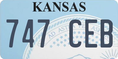 KS license plate 747CEB