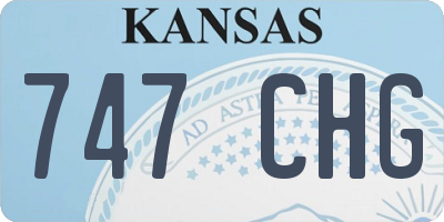 KS license plate 747CHG