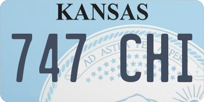 KS license plate 747CHI