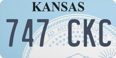 KS license plate 747CKC