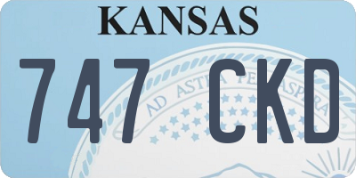 KS license plate 747CKD