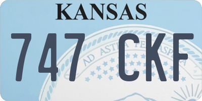 KS license plate 747CKF