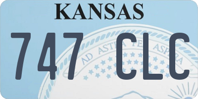 KS license plate 747CLC