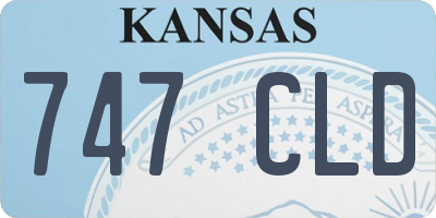KS license plate 747CLD