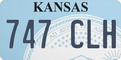 KS license plate 747CLH