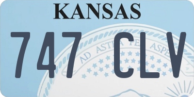 KS license plate 747CLV