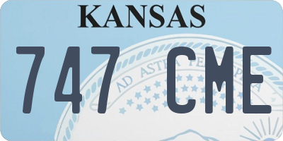 KS license plate 747CME