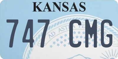 KS license plate 747CMG
