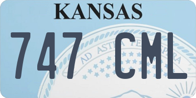KS license plate 747CML