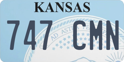 KS license plate 747CMN