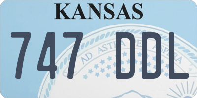 KS license plate 747DDL