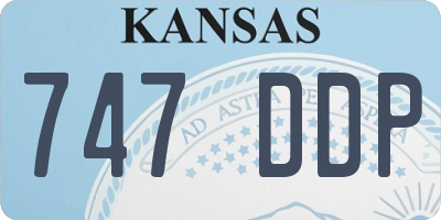 KS license plate 747DDP