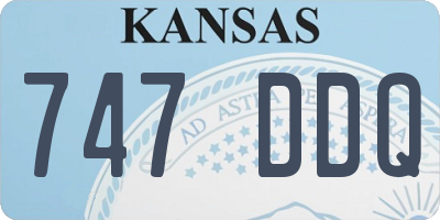KS license plate 747DDQ