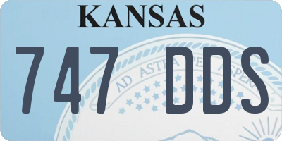 KS license plate 747DDS