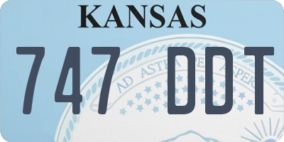 KS license plate 747DDT