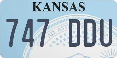 KS license plate 747DDU