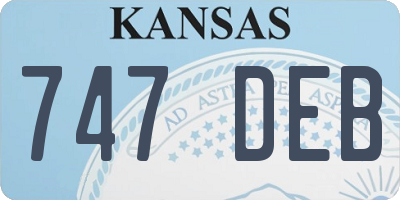 KS license plate 747DEB
