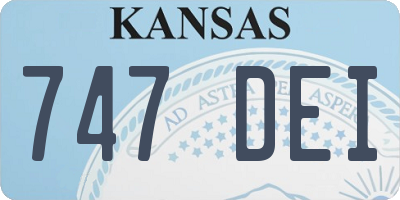KS license plate 747DEI
