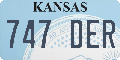 KS license plate 747DER