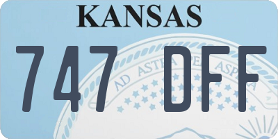 KS license plate 747DFF