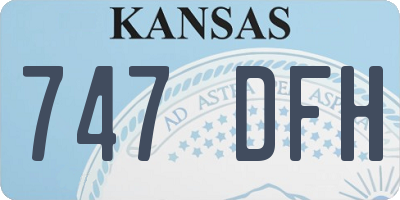 KS license plate 747DFH