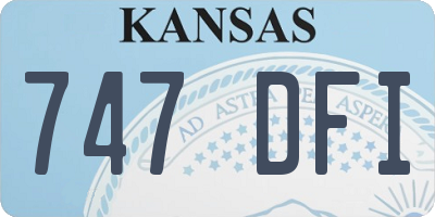KS license plate 747DFI
