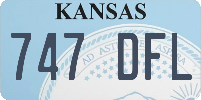 KS license plate 747DFL
