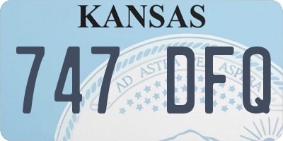 KS license plate 747DFQ